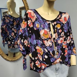 Free People Keepin' On floral top Large